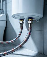 Tuyau flexible tressé en acier inoxydable 304, résistant aux explosions, pour eau froide et chaude, pour robinet de salle de bain, durable, facile à installer, moderne