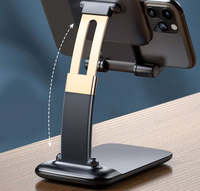 Support de téléphone pliable pour téléphone portable, support universel réglable à gravité en métal pour table de bureau, support de téléphone portable pour smartphone