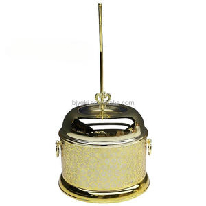 Luxuriöser 8L Goldener Chafing Dish aus Edelstahl mit Verstellbaren Gestellen für Hochzeiten und Partys, Speisenwärmer für Buffets, Hängender Chafing Dish - Product Image 4