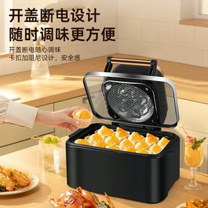 Air Fryer 12L Large Capacity No Flip Required Smart Touch Screen Home Use Electric Oven Black <b>Square</b> Shape Fast Cooking - Product Image 3