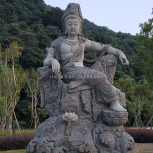 Venta al por mayor Zen Garden Budista Ornamento Piedra tallada Gran Buda Guanyin y Kuan Yin Estatuas - Product Image 4