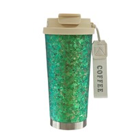 Gobelet isotherme en titane pur, double usage avec paille et sangle de transport, design moderne et minimaliste, garde les boissons froides pendant 6 à 12 heures