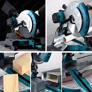 NEWEEK Double Bevel Angles 12 Inch Measuring Portable Wood Frame Steel Aluminum Cutting Machine