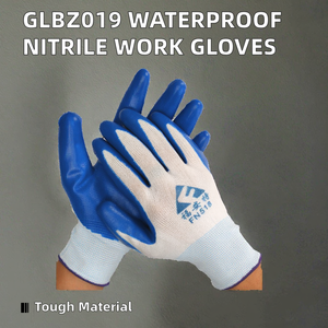 Guantes de Trabajo Impermeables GLBZ019 Myflex, Guantes de Protección con Recubrimiento de Nitrilo, Guantes de Seguridad Verdes y Negros para Trabajo y Rescate - Product Image 2