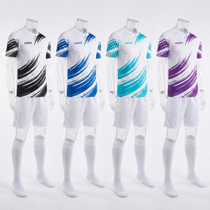 Conjuntos de Camisetas de <span class=keywords><strong>Fútbol</strong></span> Personalizadas Blancas con Diseño de Pinceladas, Uniformes de <span class=keywords><strong>Fútbol</strong></span> de Manga Corta con Malla para <span class=keywords><strong>Equipos</strong></span>, Ropa de <span class=keywords><strong>Fútbol</strong></span> de Secado Rápido para Entrenamiento - Product Image 2