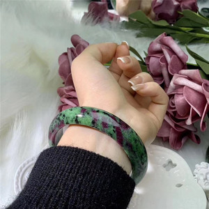 Bracciale in Cristallo di Quarzo Naturale e Zoisite Rubino, Tendenza Moda Ecosostenibile per la <span class=keywords><strong>Guarigione</strong></span> - Product Image 6