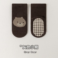 Chaussettes d'apprentissage de la marche mi-mollet pour bébé, déodorantes, sans coutures, épaissies, à motifs de dessins animés, pour garçons et filles, chaussettes d'intérieur