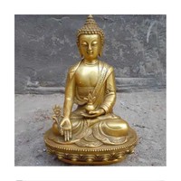 Moule de statue de Bouddha assis en cuivre antique décoratif pour la maison, vente en gros