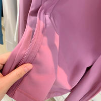 Veste de sport haut de gamme pour femme à col montant et manches longues, coupe-vent, pour le yoga, la course et l'entraînement