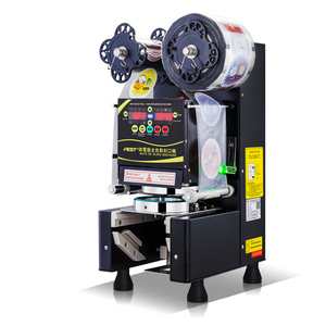 <b>Plastic</b> PP Paper Bubble Boba Milk Tea Juice <b>Drinks</b> <b>Cup</b> Sealer Machine Automatic Electric <b>Cup</b> Sealing Machine - Product Image 1