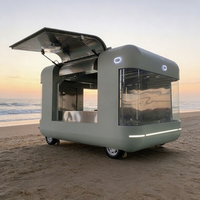 Remorque de camion alimentaire en acier inoxydable certifiée CE DOT pour la vente de glaces, snacks, hot-dogs, bonbons, chips et machines de restauration rapide - Idéale pour le camping et la vente au détail de produits alimentaires