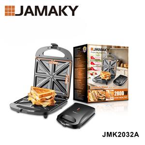 JAMAKY Profesional 2800W 4-Slice <span class=keywords><strong>Sandwichera</strong></span>, Parrilla Eléctrica <span class=keywords><strong>Grande</strong></span> Antiadherente con Control Automático de Temperatura - Product Image 2