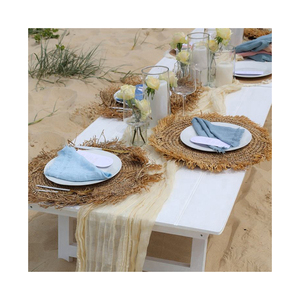 Camino de Mesa Vintage Glamour con Rayas Jacquard, Tejido en Poliéster/Algodón, Personalizable para Uso en el Hogar y Hoteles - Product Image 6