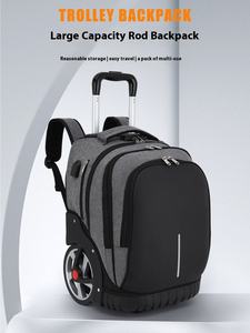 Sac à dos à roulettes grande capacité, valise à roulettes, bagage à double roulettes, sac d'école professionnel, sac de voyage pour étudiants - Product Image 2