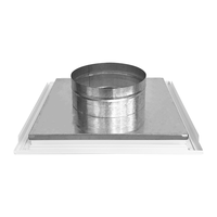 Raccord de transition carré à rond en acier galvanisé pour conduit, pour ventilateur de purification des fumées et système de ventilation CVC