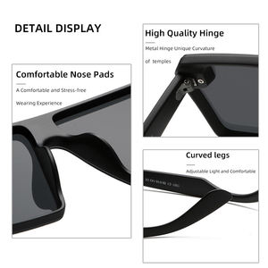 Nuevos productos de moda de estilo europeo y americano Tr90 gafas de sol polarizadas de cristal para mujeres y hombres gafas de sol - Product Image 3