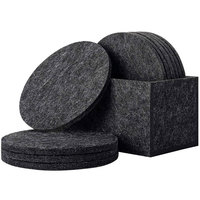 Lot de dessous-de-plat ronds en feutre non tissé, antidérapants et silencieux, faciles à nettoyer, pour la décoration de table et les tasses à boire