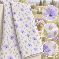 Tissu Popeline de Coton Imprimé Numérique Personnalisé Motif Floral Londonien, Doux, 100 g/m², Idéal pour Robes, Blouses et Matelassage – Meilleure Vente