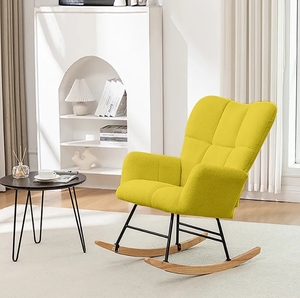 Nordic singolo agnello sedia a dondolo per casa soggiorno camera da letto balcone svago durevole poltrona per appartamento Hotel - Product Image 2