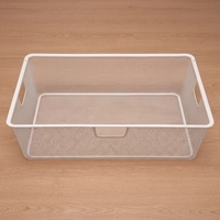 Paniers de rangement en fil métallique durables, écologiques, modernes, rectangulaires, grande capacité, avec poignées, multi-usages, bureau, école, cuisine