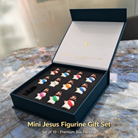 Boîte cadeau rigide magnétique personnalisée avec insert en mousse EVA prédécoupée, boîte à rabat pour figurine, souvenir d'église, emballage de baptême, logo personnalisé