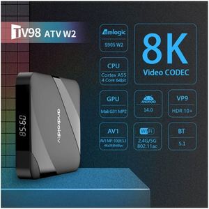 TV98 ATV W2 Android 14 TV Box Amlogic S905W2 Android TV Box 2GB RAM 16GB ROM Doble WIFI BT 5.0 Amlogic TV Box - Product Image 2