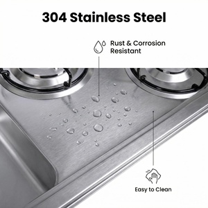 GuangRun – Combinaison évier-brûleur à gaz encastrable en acier inoxydable SUS304 léger, certifié CE, pour camping-car et <span class=keywords><strong>caravane</strong></span> - Product Image 3