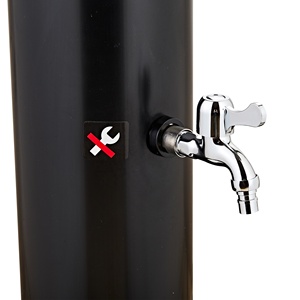 Douche solaire de jardin ronde CYEN 38L, résistante aux UV, à montage facile et utilisation <span class=keywords><strong>flexible</strong></span>, avec poignée - Product Image 5