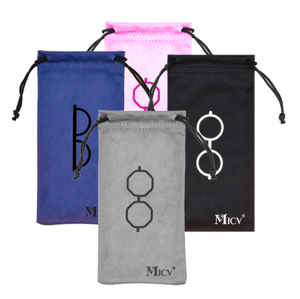 Sac de poche pour lunettes en polyester souple/nylon léger avec cordon de serrage facile à nettoyer polyvalent 9*18cm promotionnel - Product Image 1