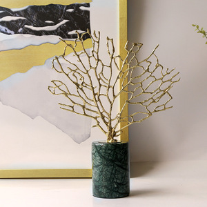 Rama de cobre de mármol <span class=keywords><strong>minimalista</strong></span>, decoración moderna para el hogar y la sala de estar - Product Image 3