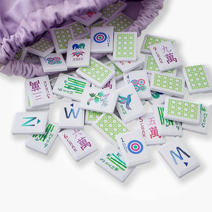 Juego de Mahjong acrílico americano de lujo personalizado 166 160 azulejos viaje Mahjong Singapur Mahjong personalizado Rummy Gme Set - Product Image 5