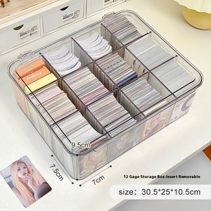 Boîte de rangement pour cartes en plastique rectangulaire moderne et amusante, avec compartiments, support de table en briques, étagère de placement de cartes, célébrité d'<span class=keywords><strong>Internet</strong></span> - Product Image 6
