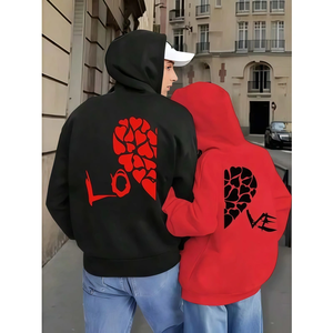 Sweat-shirts à capuche unisexes de haute qualité pour hommes, coupe oversize, personnalisables avec logo, en coton épais vierge - Product Image 3