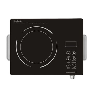 Placa de Cocina Eléctrica de Cerámica Lisa de Doble Cabezal, Personalizada, con Control Táctil, 500W de Alta Potencia, 2 Quemadores, Superficie Microcristalina Negra - Product Image 4