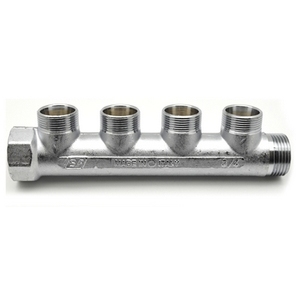 Collettore a 4 vie M.F. Tubi per impianti idraulici cromati da 3/4 di pollice - Product Image 1