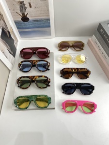 Finewell 3409 thiết kế cổ điển chất lượng cao <span class=keywords><strong>big</strong></span> Khung kính mặt trời biểu tượng tùy chỉnh thương hiệu quá khổ Kính mát sang trọng cho nam giới phụ nữ - Product Image 2