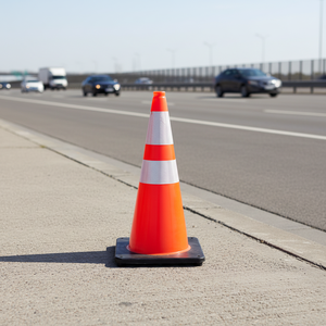 Cône de signalisation routière flexible en PVC orange de qualité supérieure pour <span class=keywords><strong>la</strong></span> sécurité routière, séparateur de voie de circulation - Product Image 1