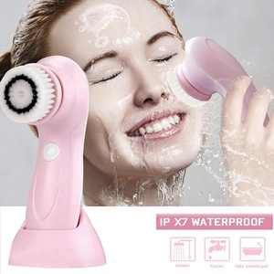 3 en 1 Ipx7 Sonic impermeable lavado limpiador de poros profundamente la <span class=keywords><strong>cara</strong></span> y el cuerpo de girar la mano del ABS <span class=keywords><strong>cara</strong></span> cepillo - Product Image 4