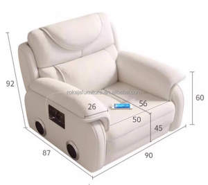 Benzersiz tasarım elektrikli masaj koltuğu Heatable çok fonksiyonlu <span class=keywords><strong>Recliner</strong></span> kanepe tek eğlence oturma odası tırnak salonu müzik kanepe - Product Image 6