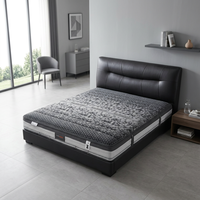 Matelas fin à ressorts hélicoïdaux infusé gel grade professionnel commercial, ignifugé, adapté aux petits espaces