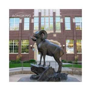 Decoración de jardín Tamaño real Bronce Cabra Escultura Animal Cabra Estatua - Product Image 6