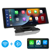 Écran d'affichage tactile portable 10.26 pouces Carplay Android Auto pour caméra de tableau de bord universelle de voiture avec double caméra de tableau de bord