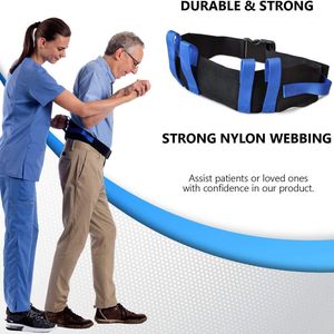 เข็มขัดพยุงเอวสำหรับผู้สูงอายุและผู้พิการ 36x30x62 ซม. สีดำ เข็มขัดพยุงเอวช่วยพยุงเดิน - Product Image 3