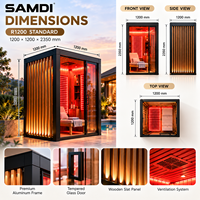 Ruang Terapi Cahaya Merah Sauna Inframerah Spektrum Penuh Kabin Pemulihan Inframerah Dekat dengan Panel Cahaya Merah 630-660nm