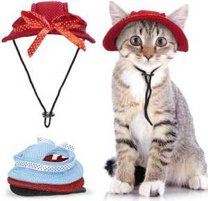 Sombrero de Sol para Mascotas, Ligero, Transpirable, de Malla, para Verano, Personalizado, de Algodón, para Exteriores, para Perros, Gatos y Animales Pequeños, Diseño Sólido, Envío Rápido <span class=keywords><strong>2026</strong></span> - Product Image 3