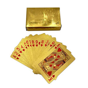 Cartes <span class=keywords><strong>de</strong></span> poker sur le thème <span class=keywords><strong>de</strong></span> l'argent euro, feuille <span class=keywords><strong>d</strong></span>'or sur PET, imperméables, pour fête, casino, cadeau - Product Image 4