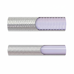 Tuyau tressé en PTFE SAE100 R14 fil d'acier inoxydable à pression haute température 316L AN3 ondulé Flexible pour Swagelok - Product Image 1