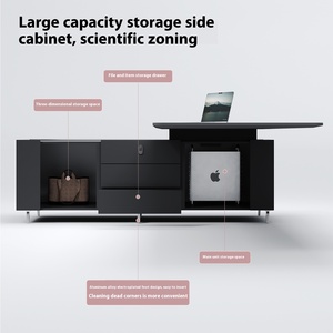 Moderne Designer Baas Bureau Bureaustoel Combinatie Eenvoudige Luxe Mdf Manager President Grote Houten Meubelpaneelstijl - Product Image 2