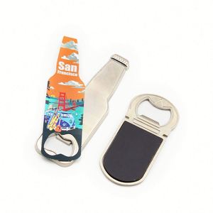 High Quality Wholesale Sublimation Bottle Magnets <b>Fridge</b> Magnet With Beer Opener - Product Image 3