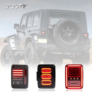 Feux arrière de voiture modifiés, feux arrière LED, feux de freinage, clignotants, feux de recul, feux de jour pour Jeep Wrangler JK 2007-2017 - Product Image 1